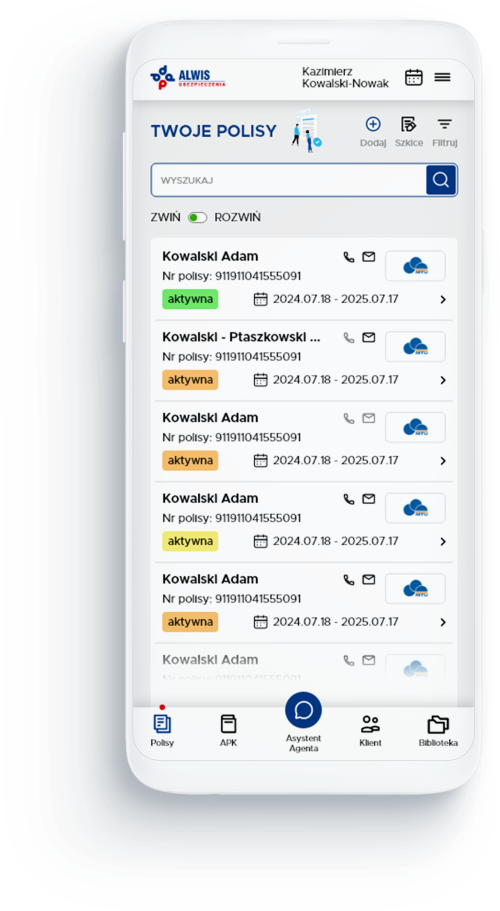 Polisy w kieszeni klienta